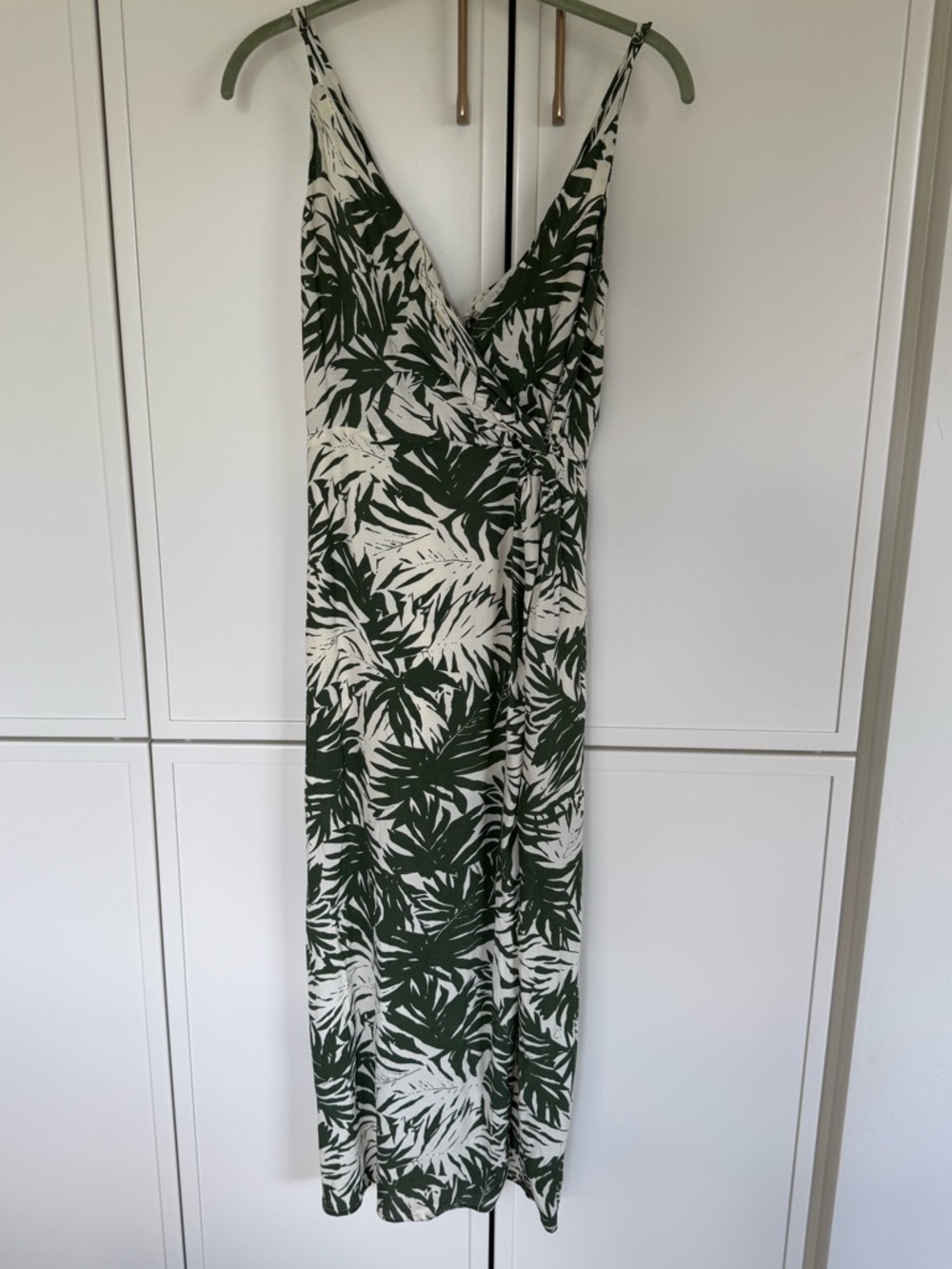 ASTR The Label Destination Tropical Print Side Slit Midi Dress
